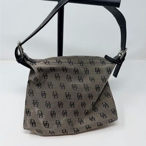 Dooney & Bourke Black and Gray Monogram Shoulder Bag